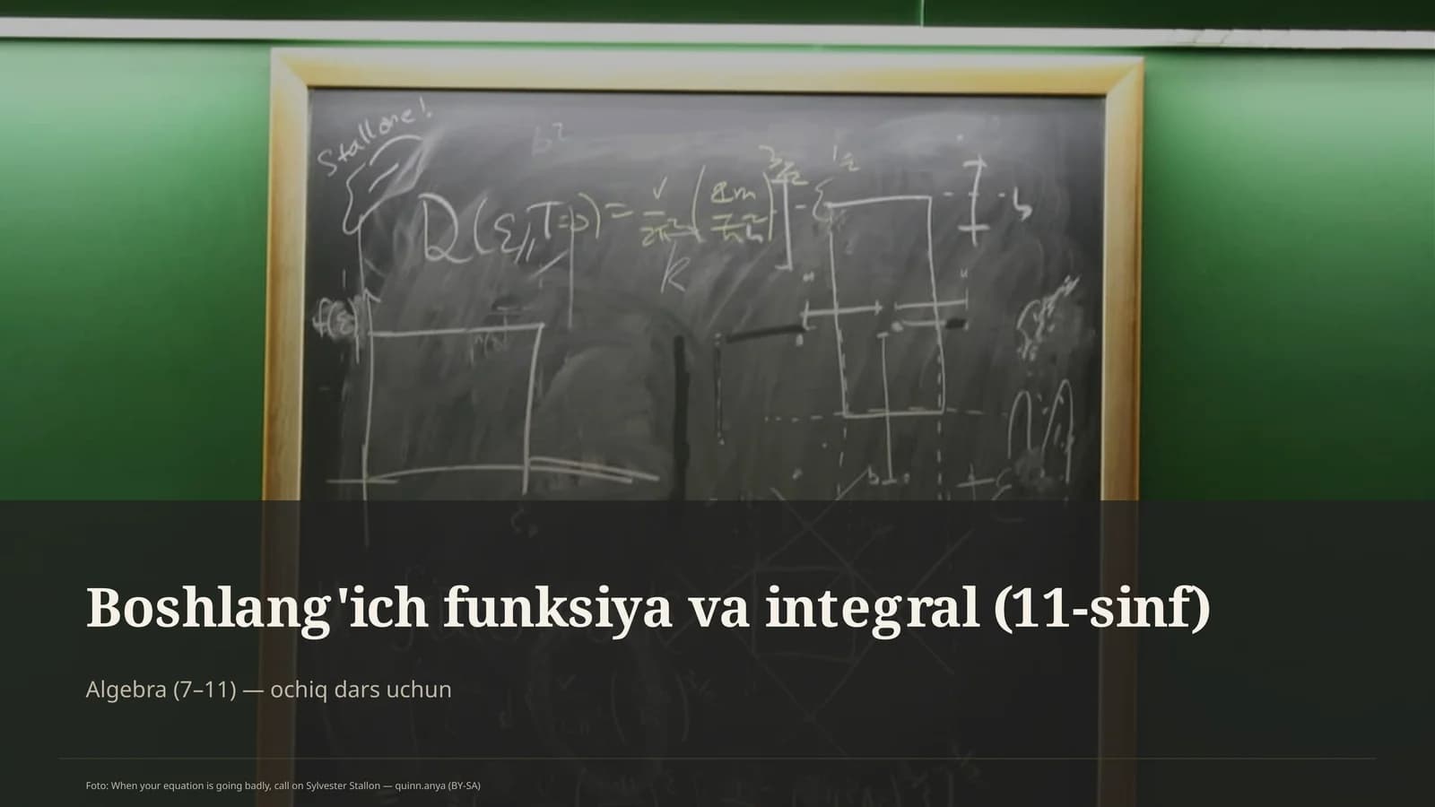 Algebra (7–11) — ochiq dars uchun