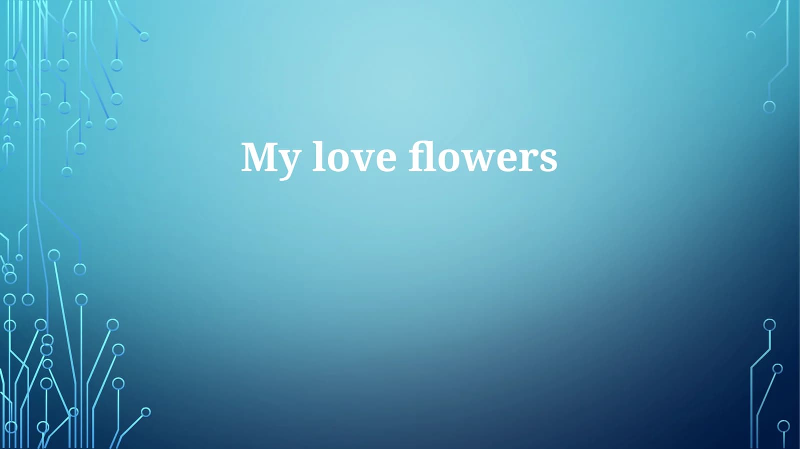 My love flowers