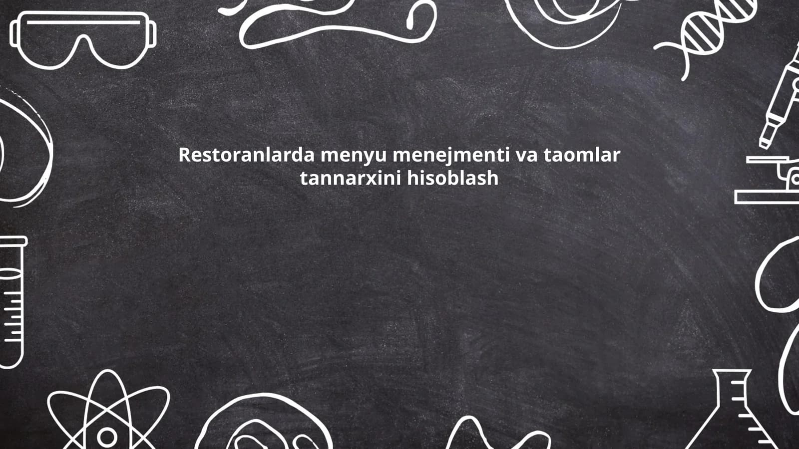 Restoranlarda menyu menejmenti asoslari