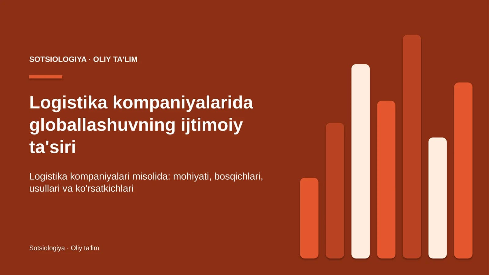 Logistika kompaniyalarida globallashuvning ijtimoiy ta'siri