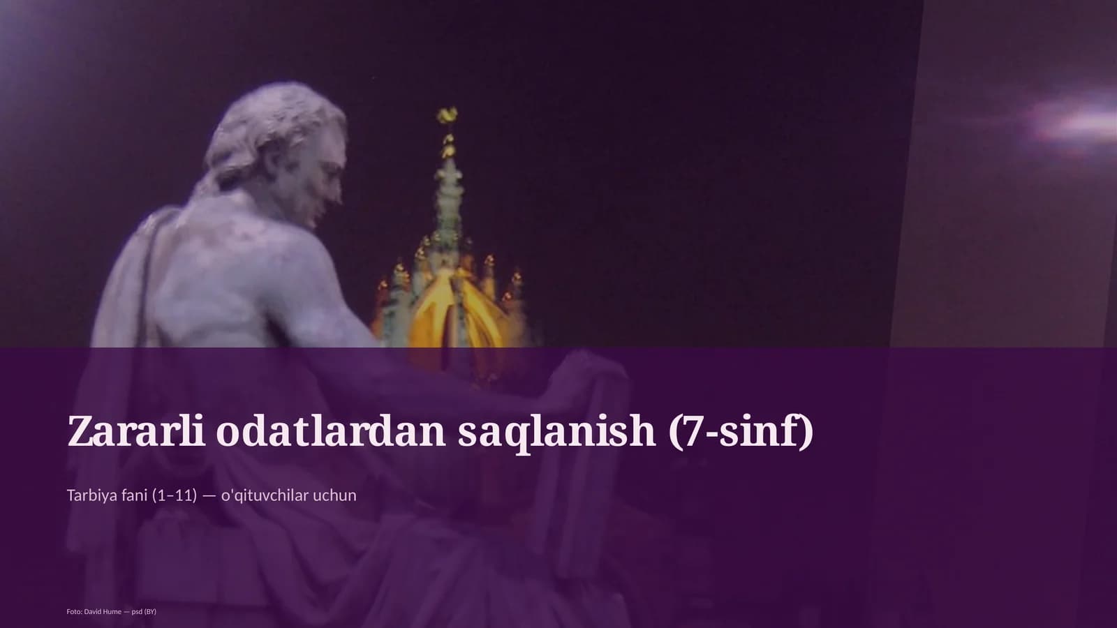 Zararli odatlardan saqlanish (7-sinf)