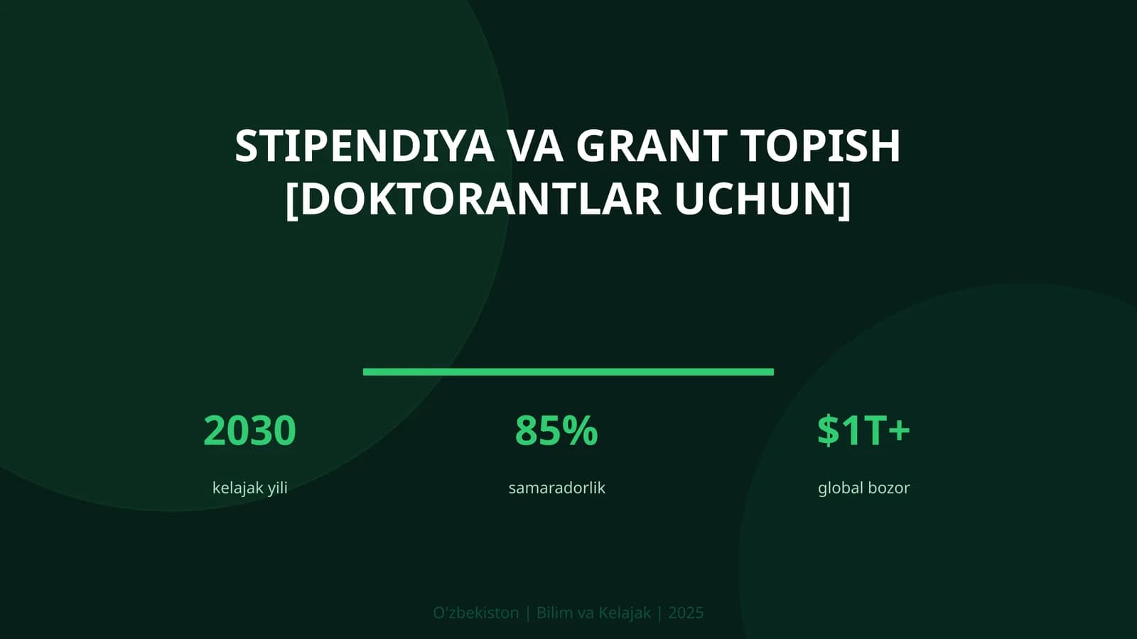 Stipendiya va grant topish [doktorantlar uchun]