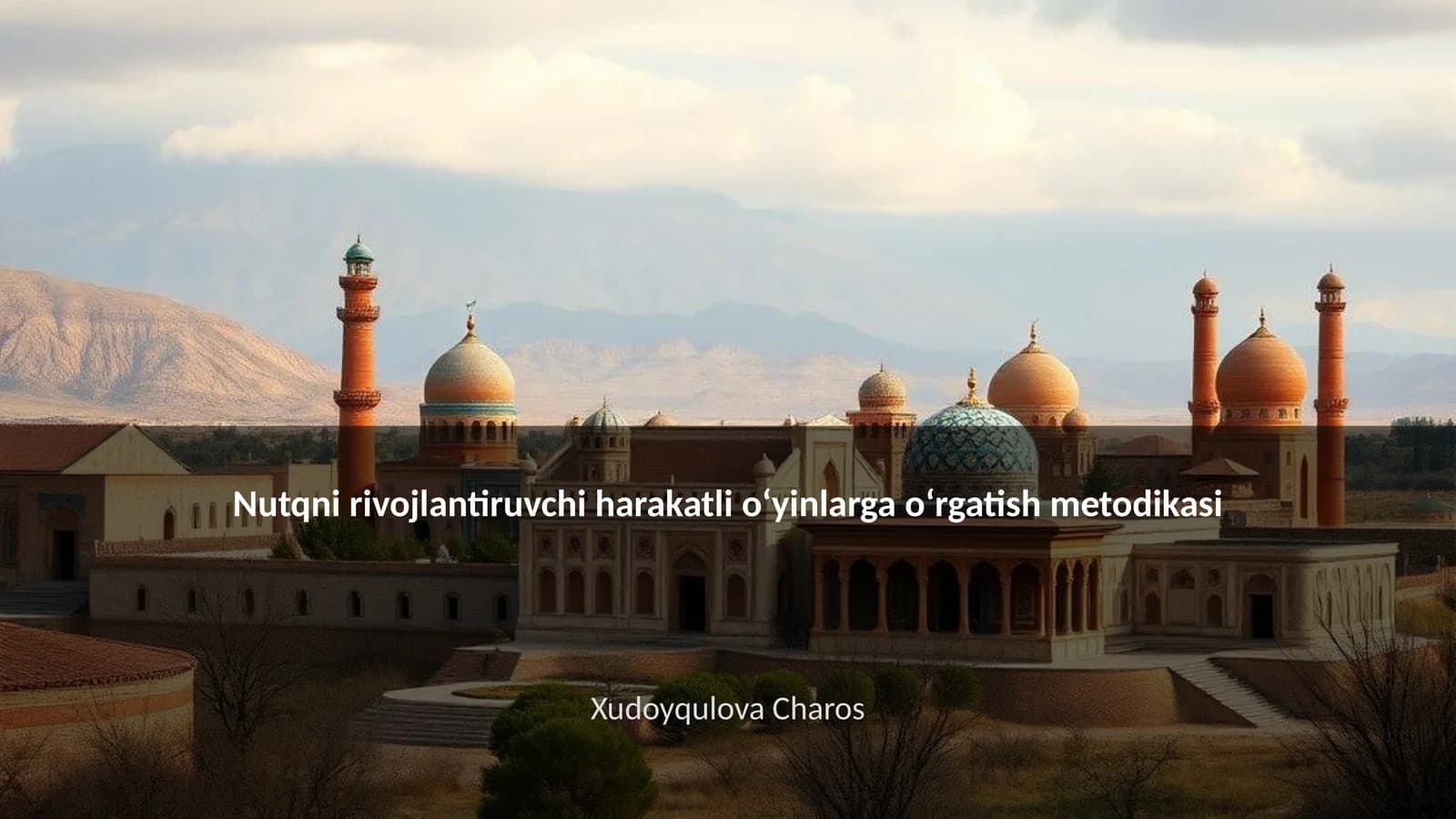 Nutqni rivojlantiruvchi harakatli oʻyinlarga oʻrgatish metodikasi