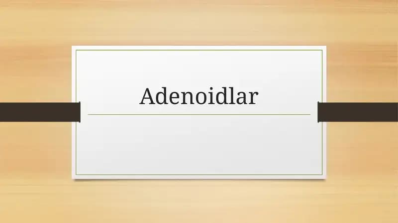 Adenoidlar
