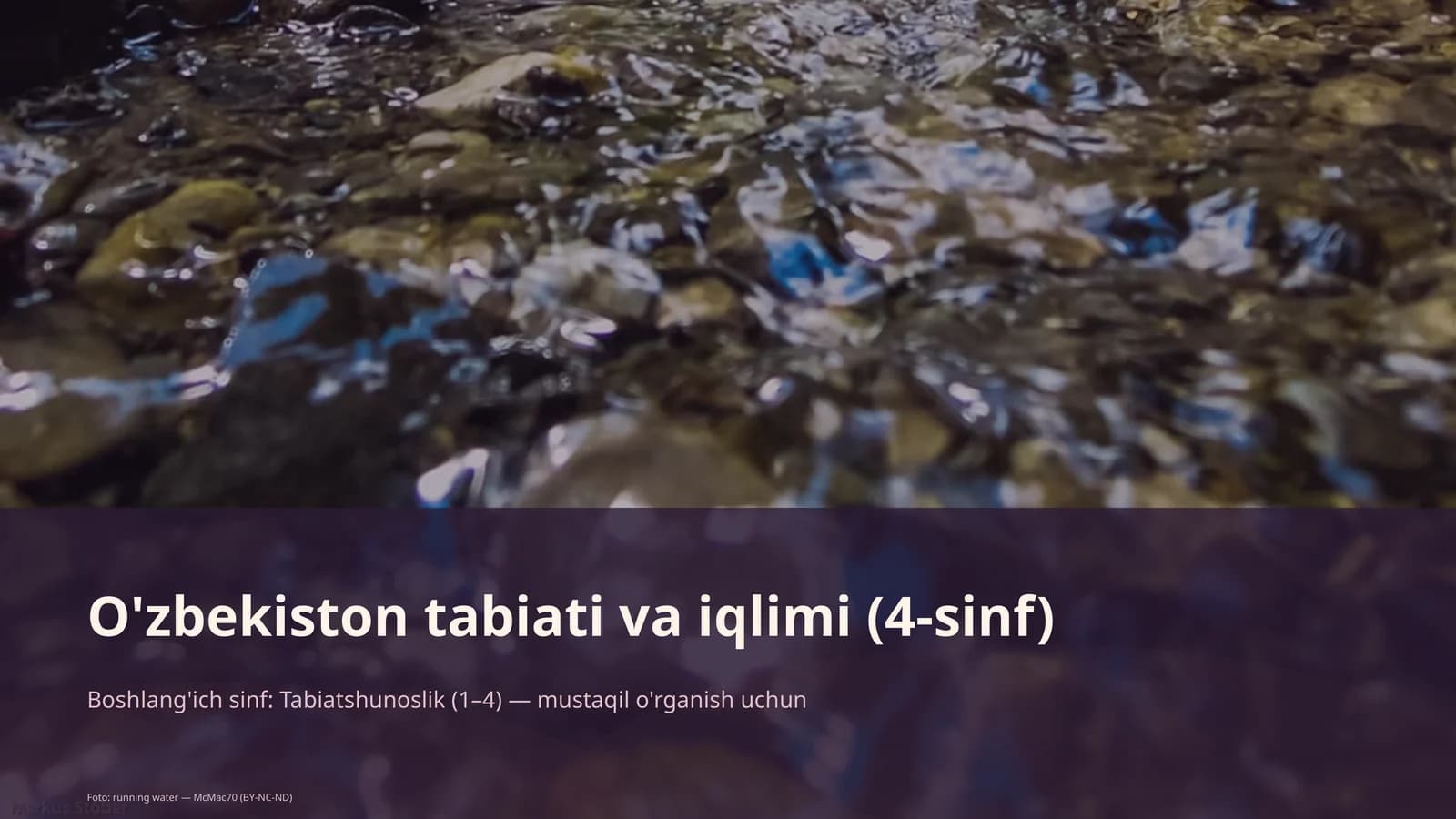 O'zbekiston tabiati va iqlimi (4-sinf)