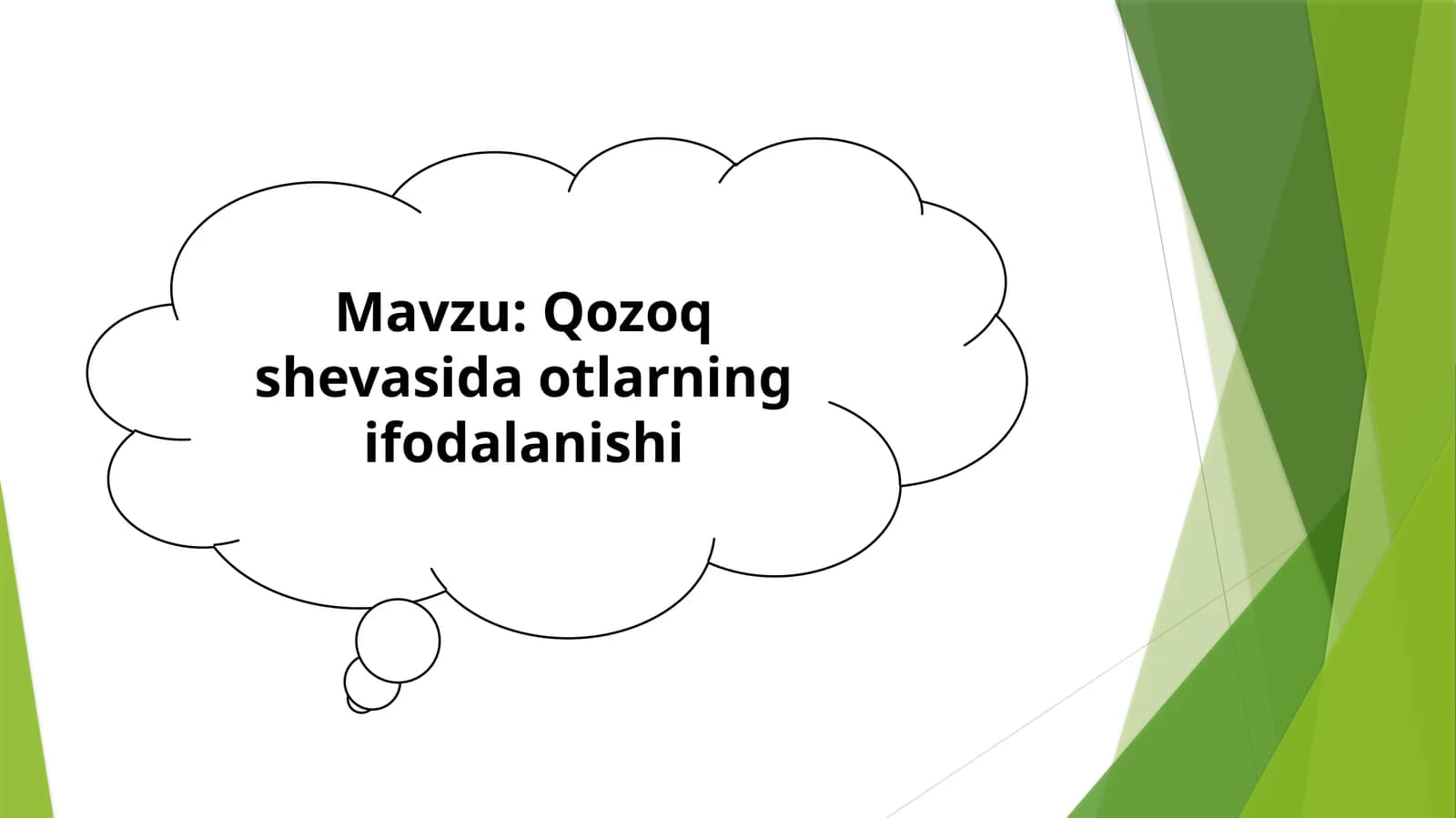 Qozoq shevasida otlarning ifodalanishi