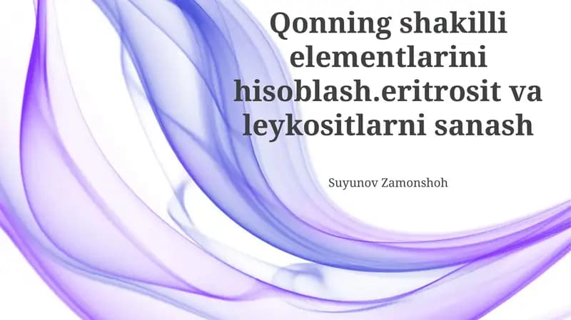 Leykotsitlarni Sanash