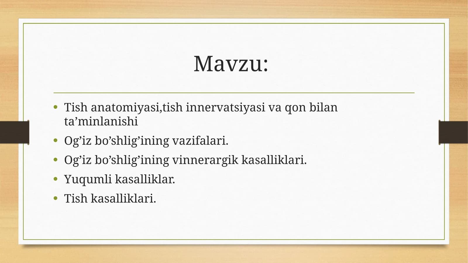 Tish anatomiyasi,tishning innervatsiyasi va qon bilan ta'minlanishi
