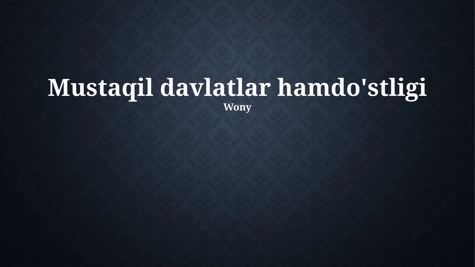 MDHning tashkil topishi
