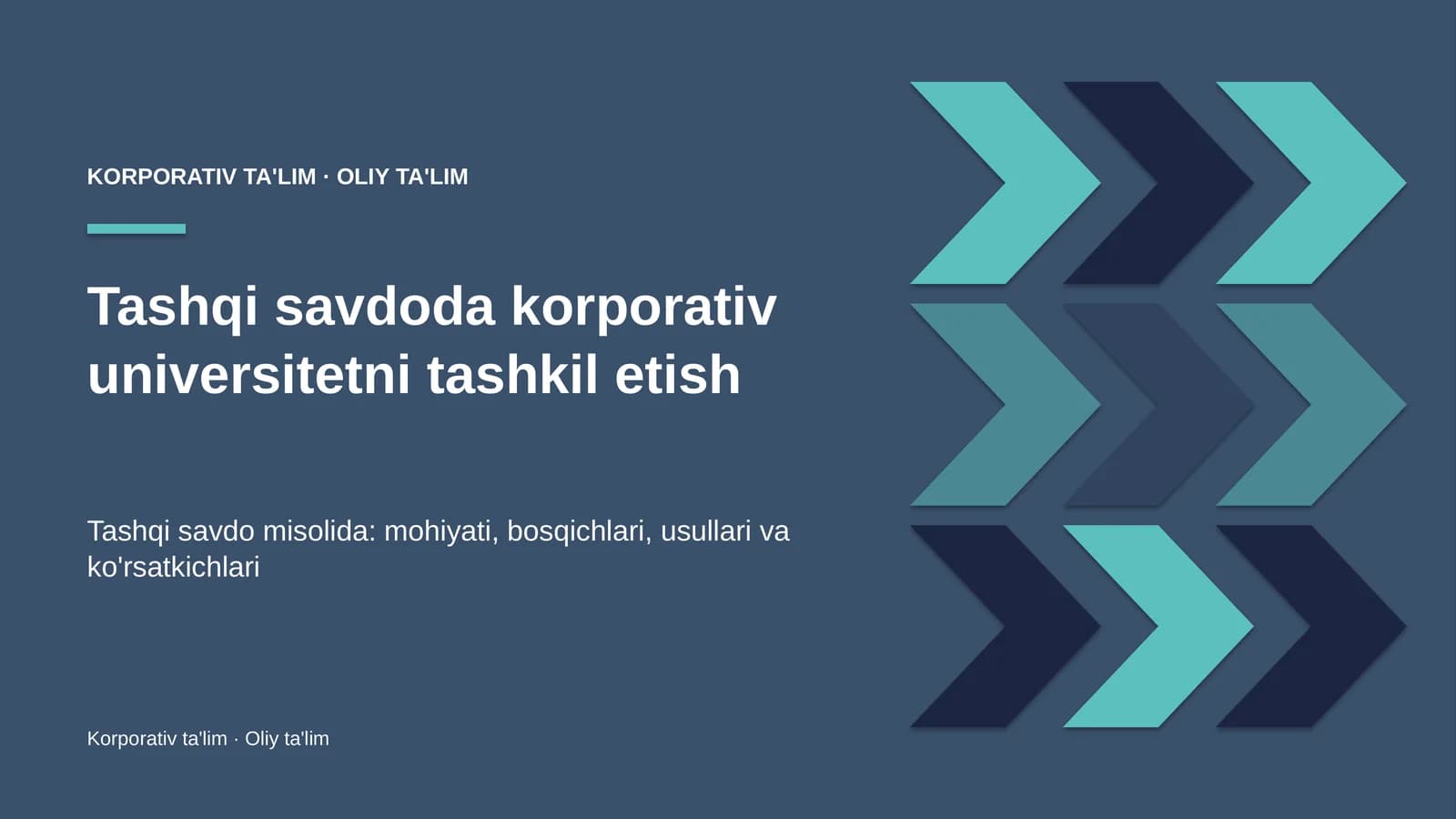 tashqi savdoda korporativ universitetni tashkil etish 7127