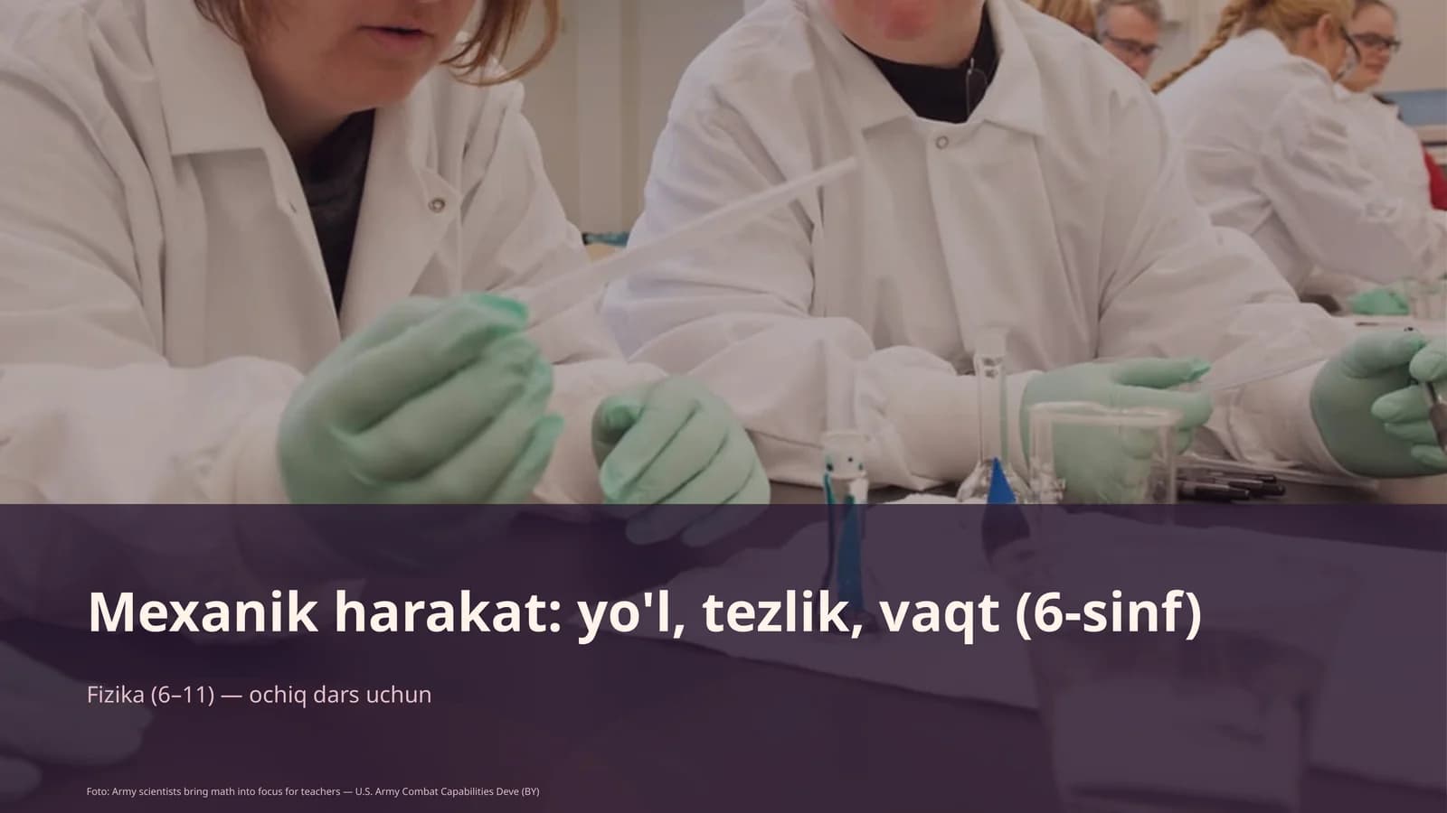 Mexanik harakat: yo'l, tezlik, vaqt (6-sinf)