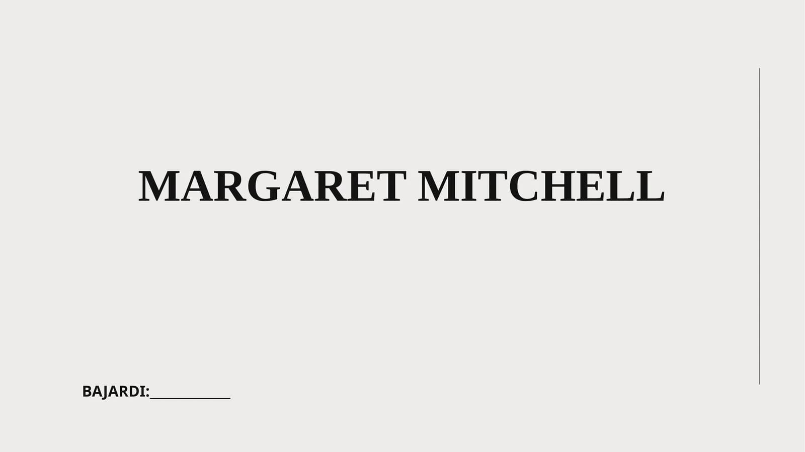 MARGARET MITCHELL BAJARDI