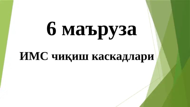 ИМС чиқиш каскадлари