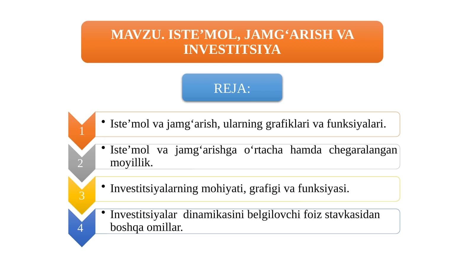 Iste’mol va jamg‘arish