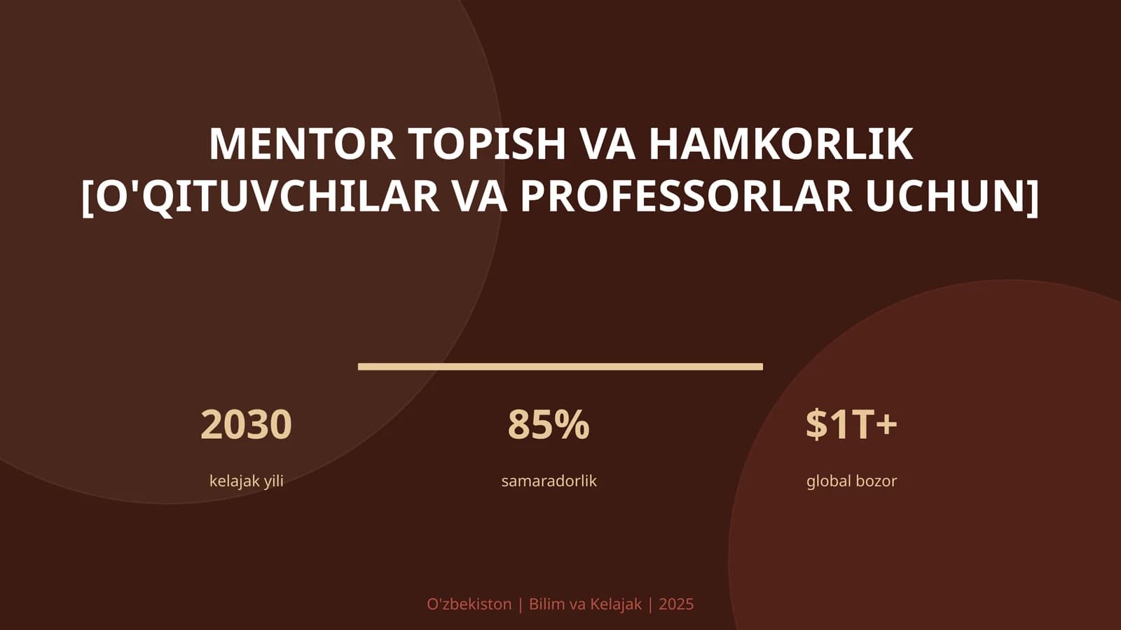 Mentor topish va hamkorlik [O'QITUVCHILAR VA PROFESSORLAR UCHUN]