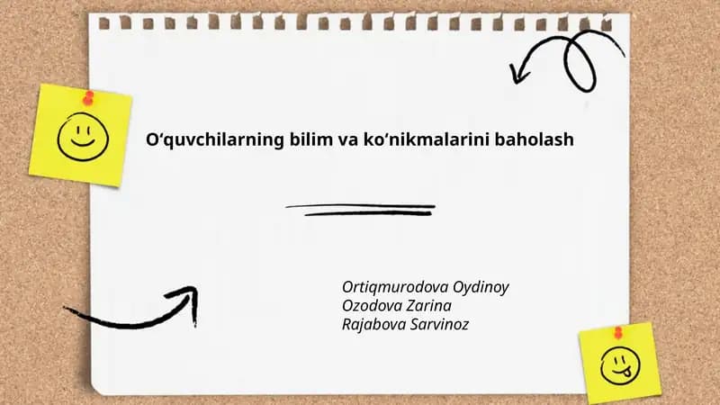 Baholashning 3 turi