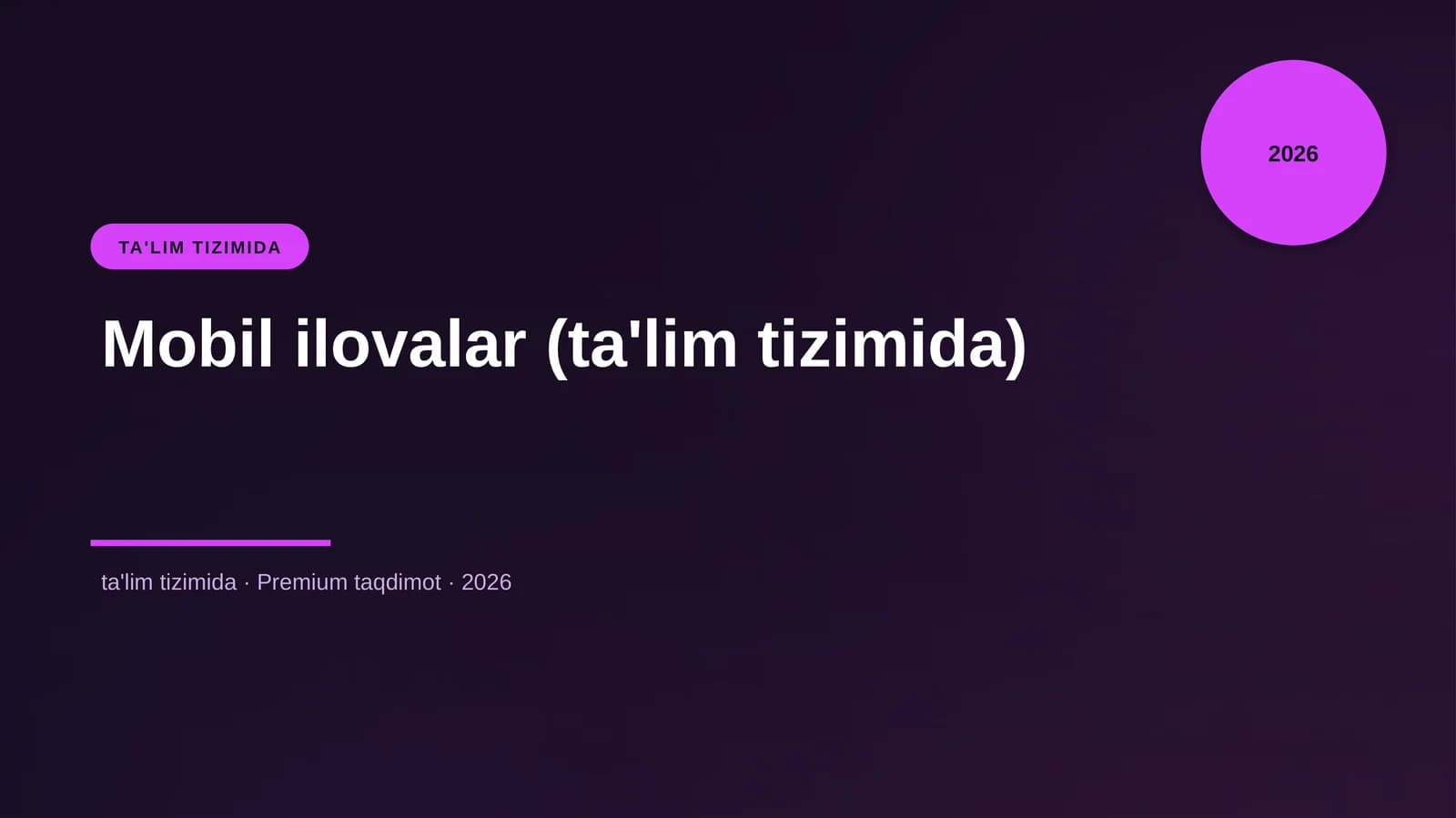 Mobil ilovalar (ta'lim tizimida)