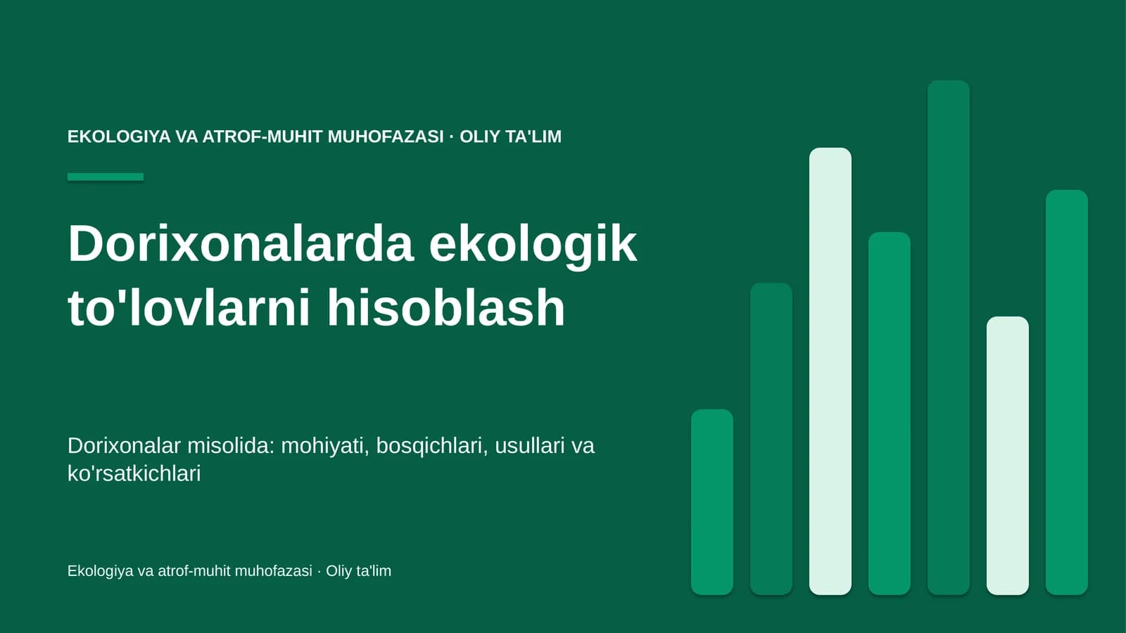 dorixonalarda ekologik to'lovlarni hisoblash 8173