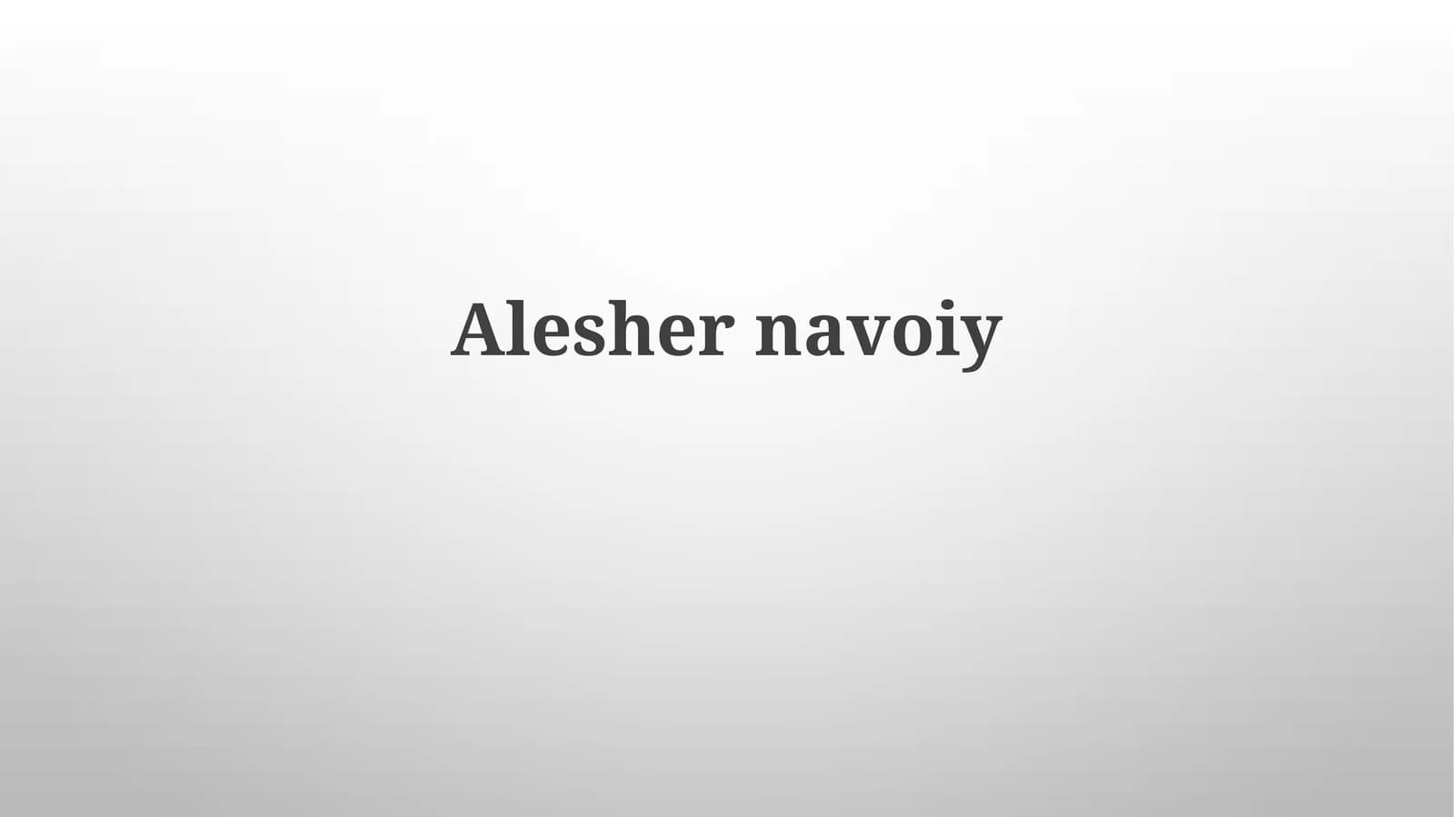 Aleshernavoiy