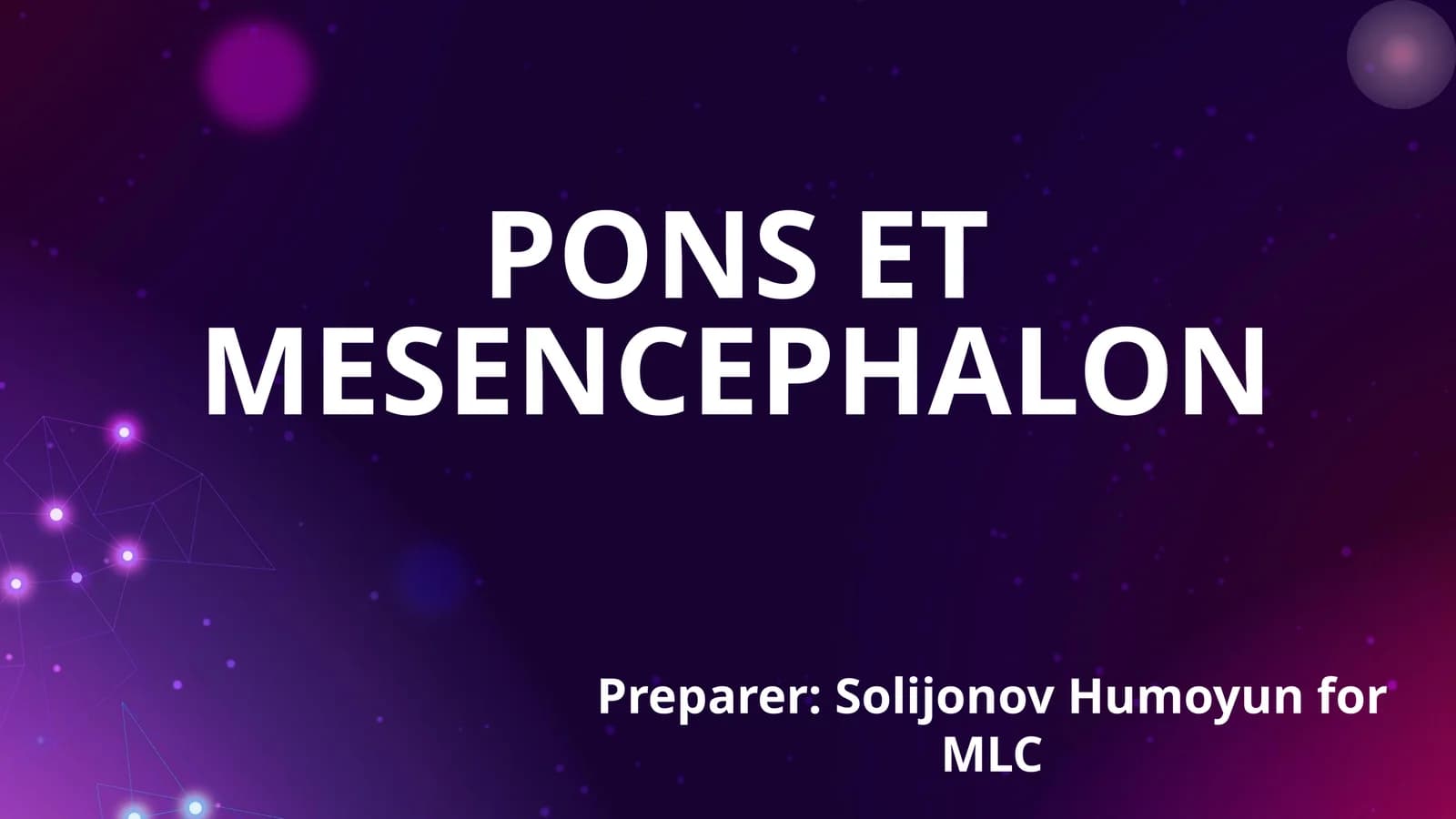 PONS ET MESENCEPHALON