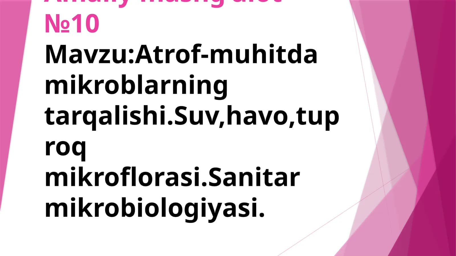 Mikrobiotsenoz  sanitar mikrobiologiya