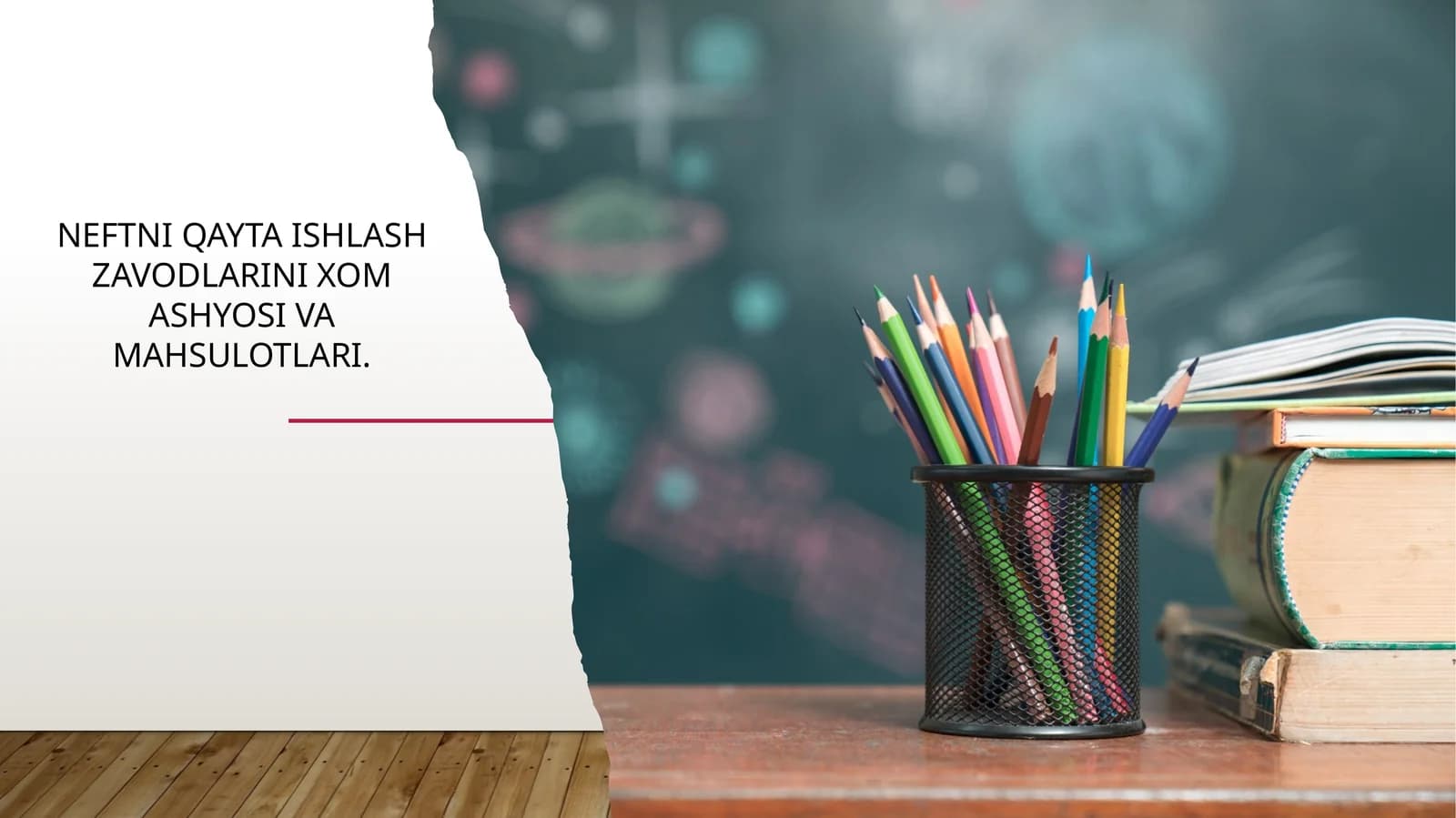 Neftni qayta ishlash zavodlarini xom ashyosi va mahsulotlari