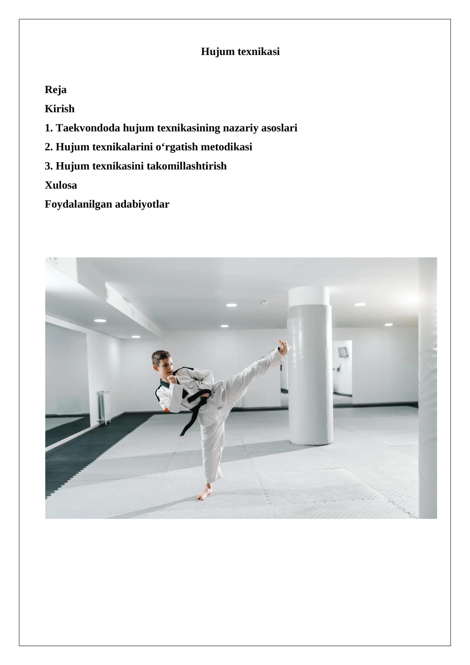 Hujum texnikasi Taekvondo