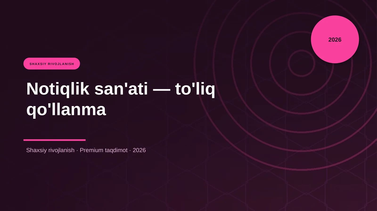 Notiqlik san'ati — to'liq qo'llanma