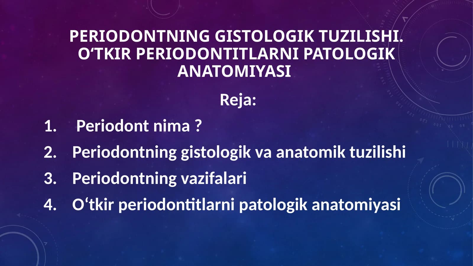 Periodontning gistologik tuzilishi