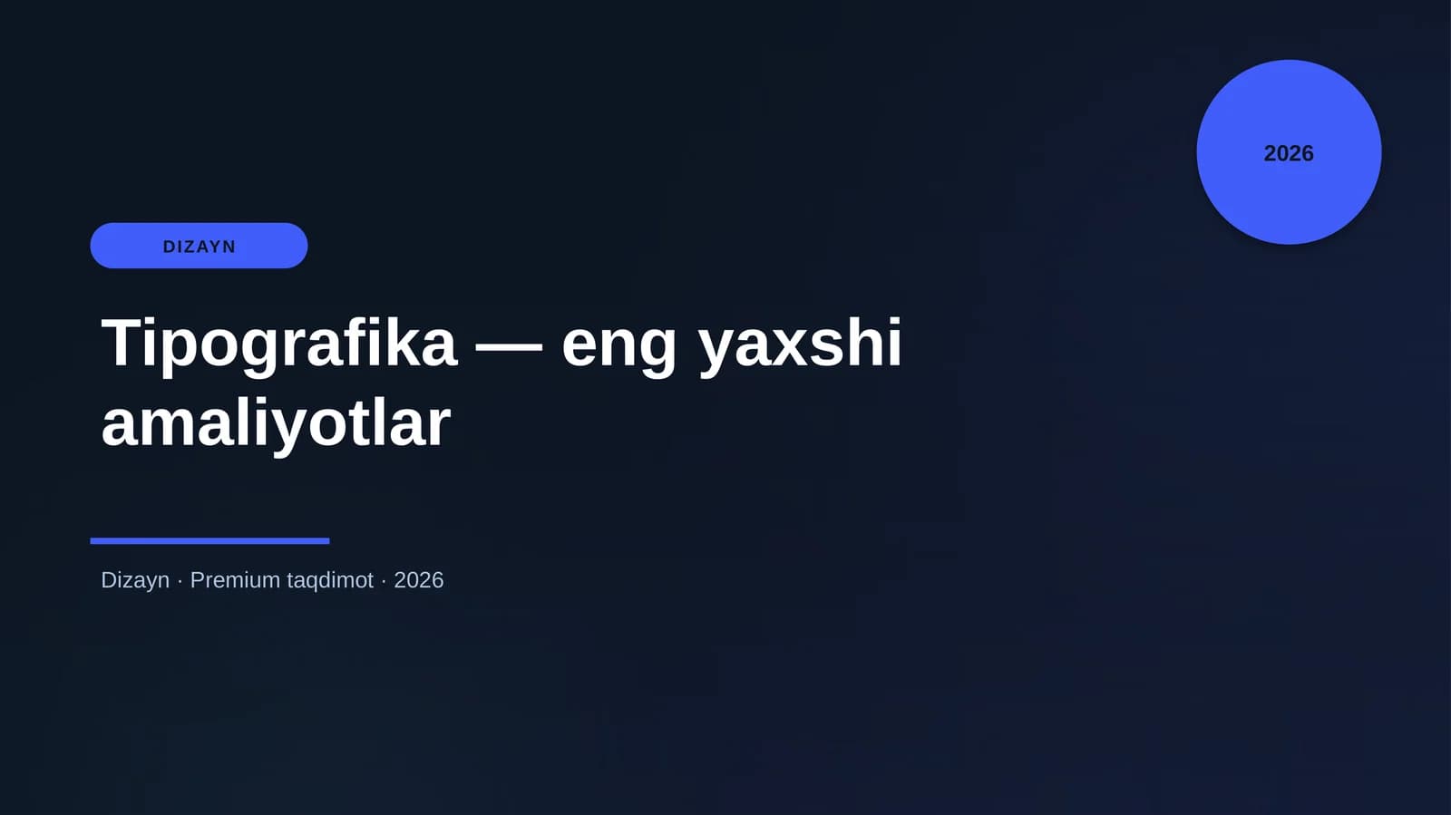 Tipografika — eng yaxshi amaliyotlar