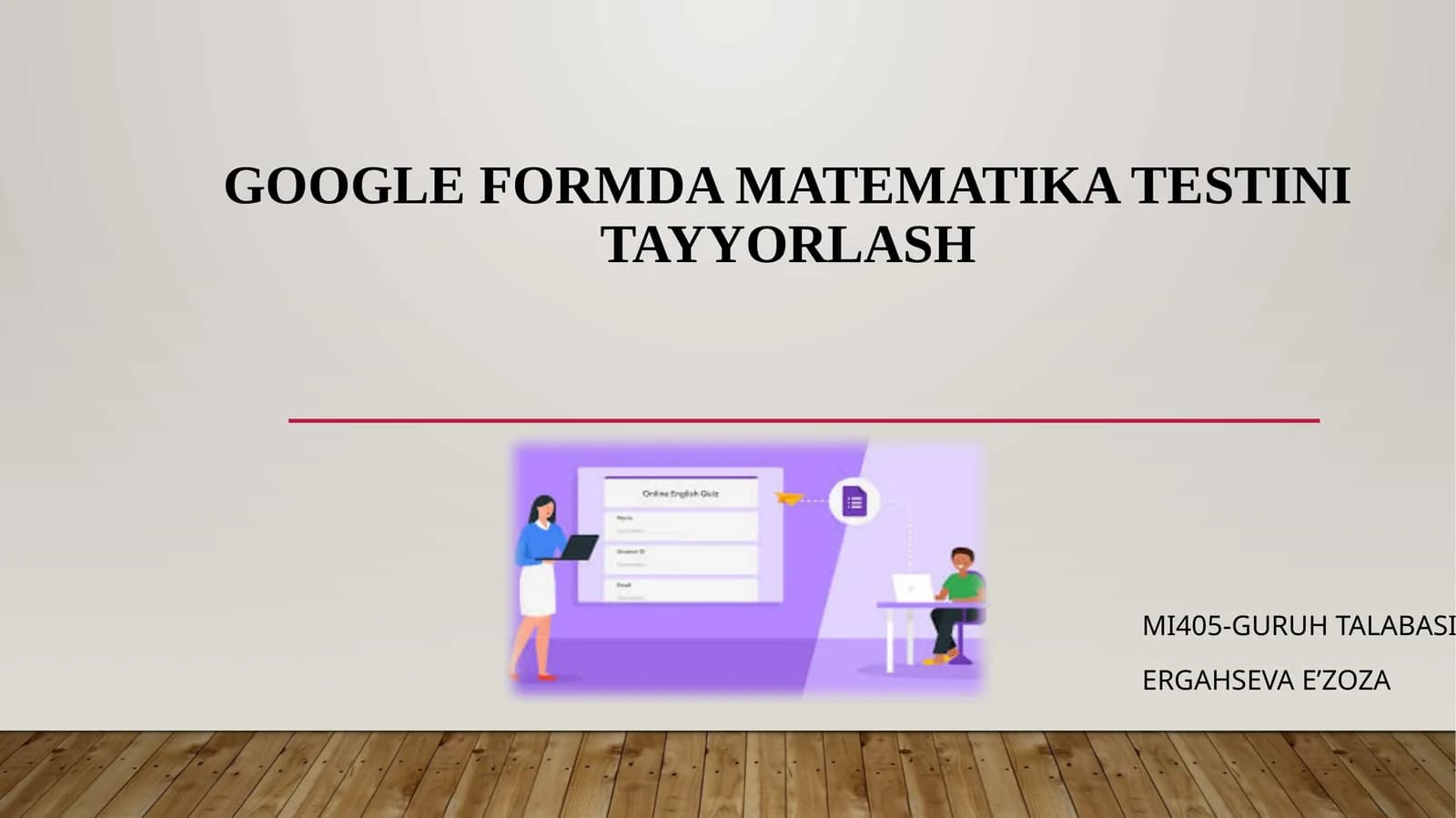 GoogleFormdamatematikatestinitayyorlash