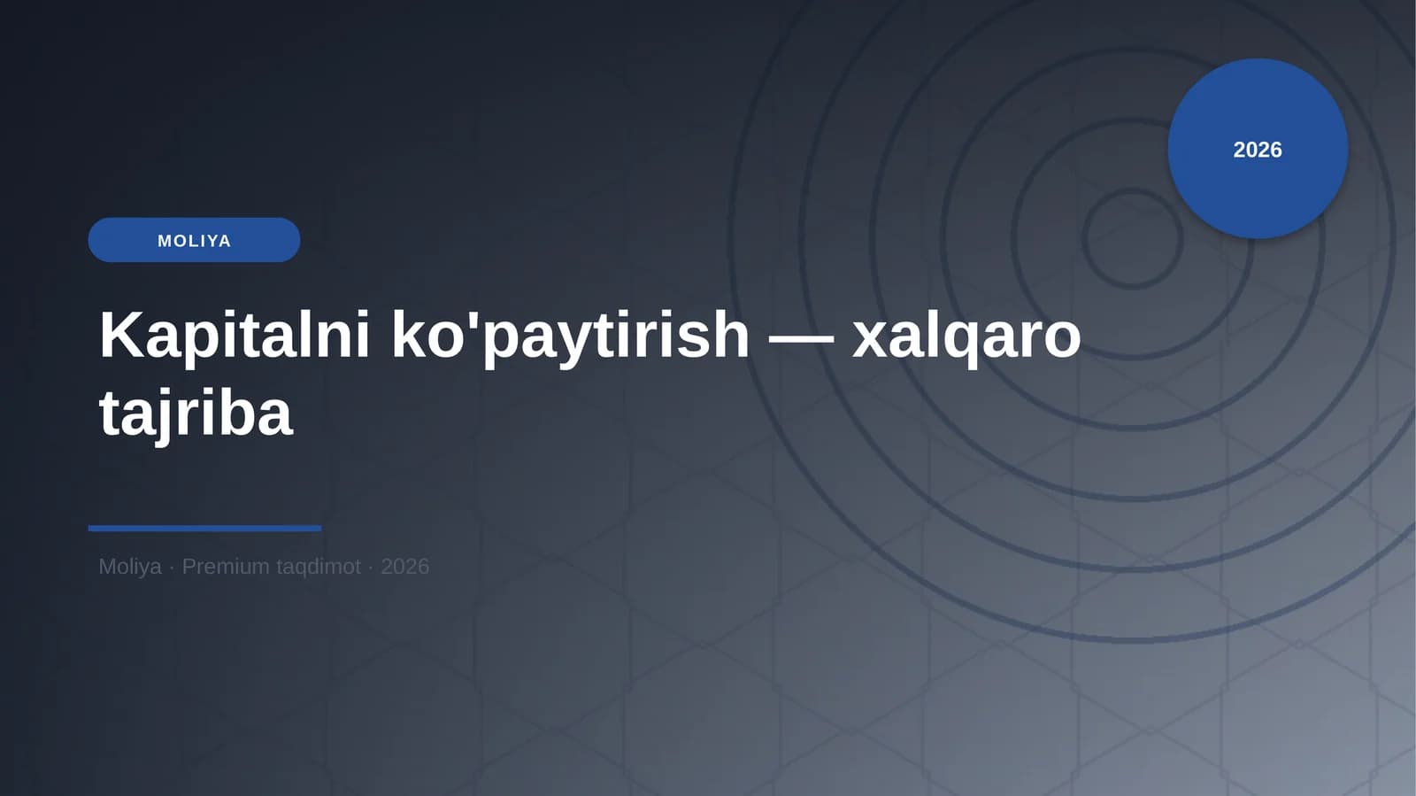 Kapitalni ko'paytirish — xalqaro tajriba