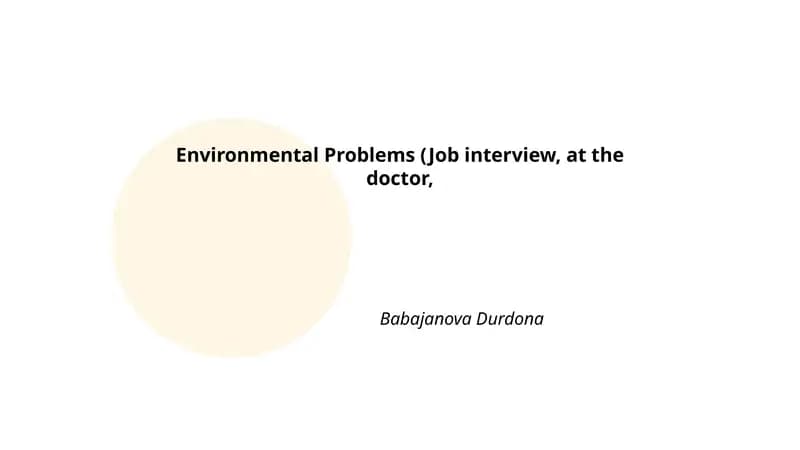 Environmental Problems