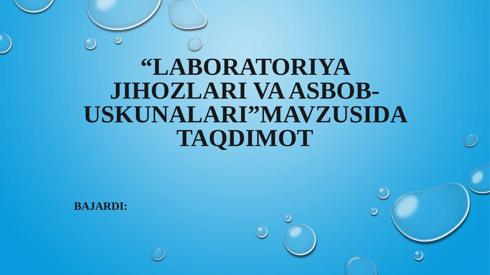 Laboratoriyajihozlarivaasbob-uskunalari