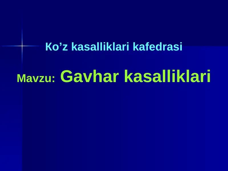 Gavhar kasalliklari