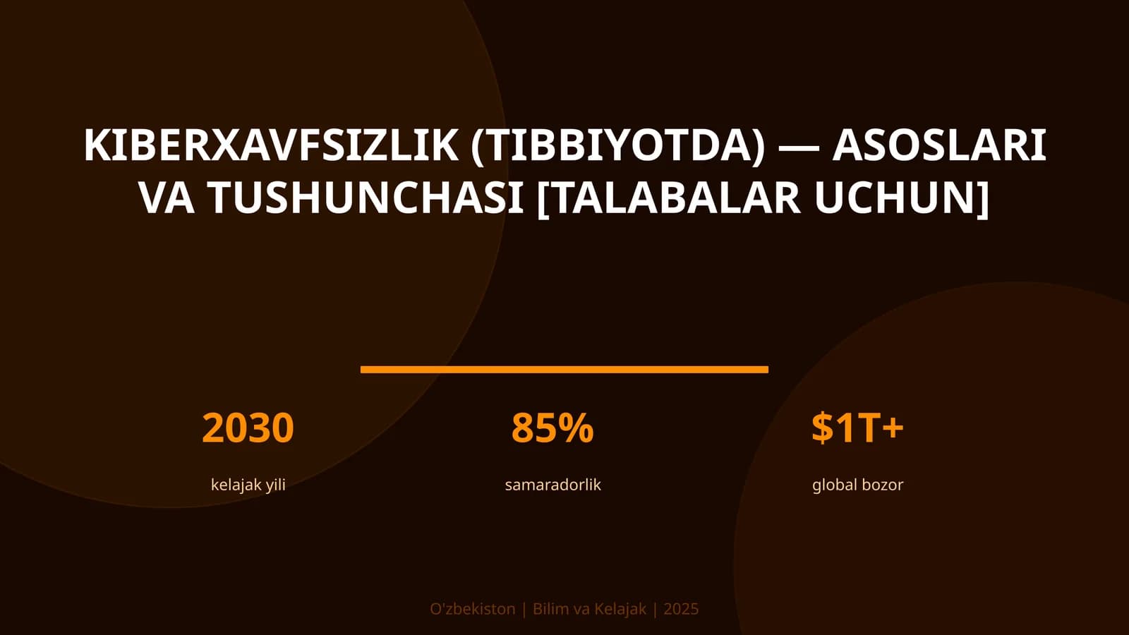 Kiberxavfsizlik (Tibbiyotda) — Asoslari va Tushunchasi [Talabalar Uchun]