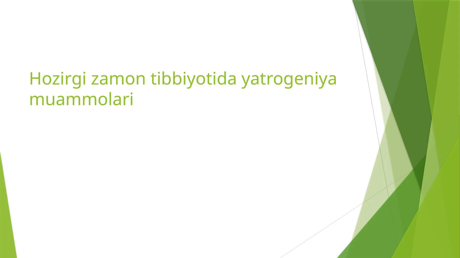 Yatrogeniya Muammolari