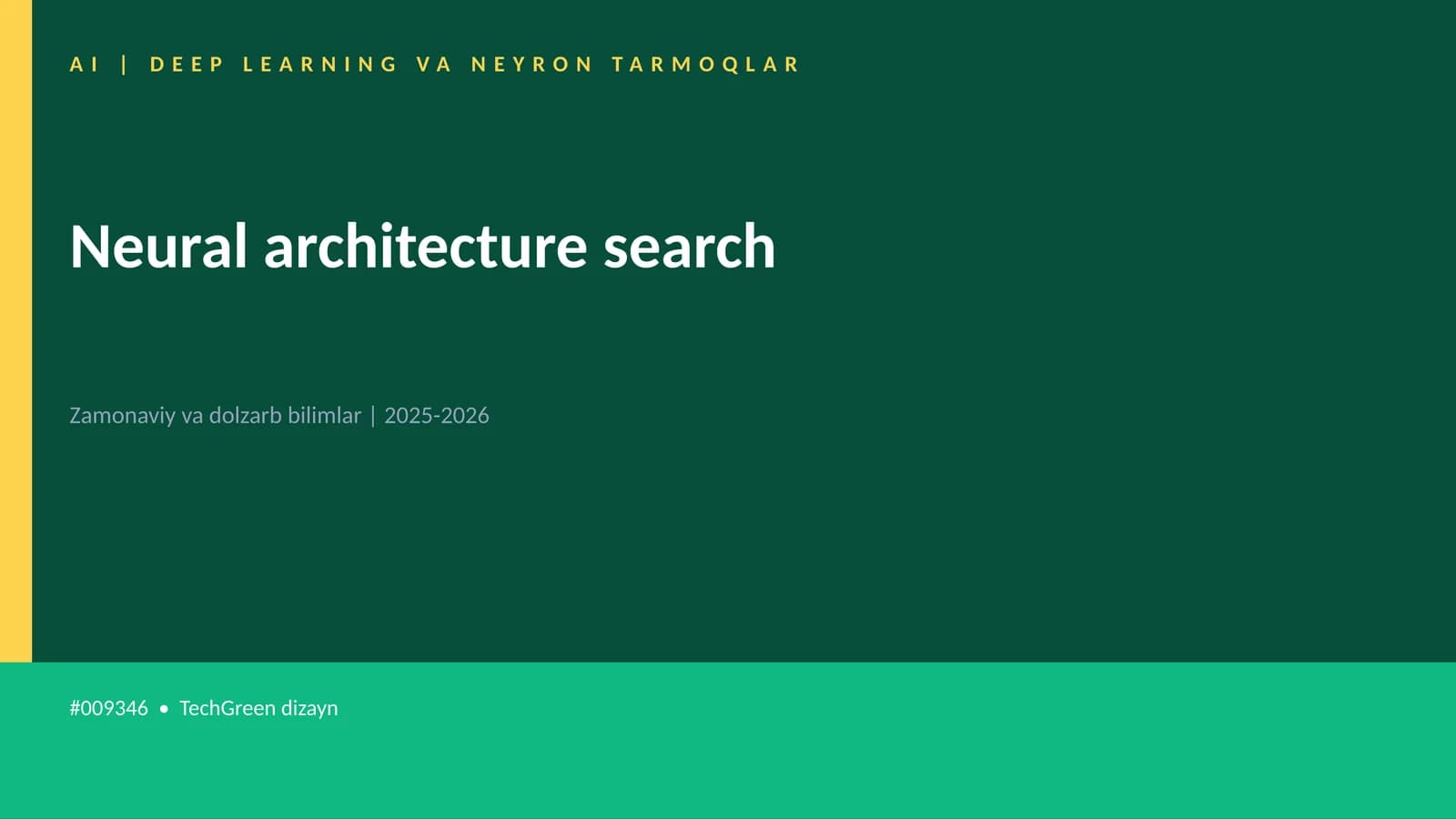 AI | DEEP LEARNING VA NEYRON TARMOQLAR