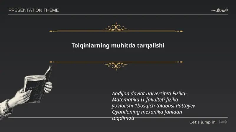 Pattayev Oyatilloning mexanika fanidan taqdimoti