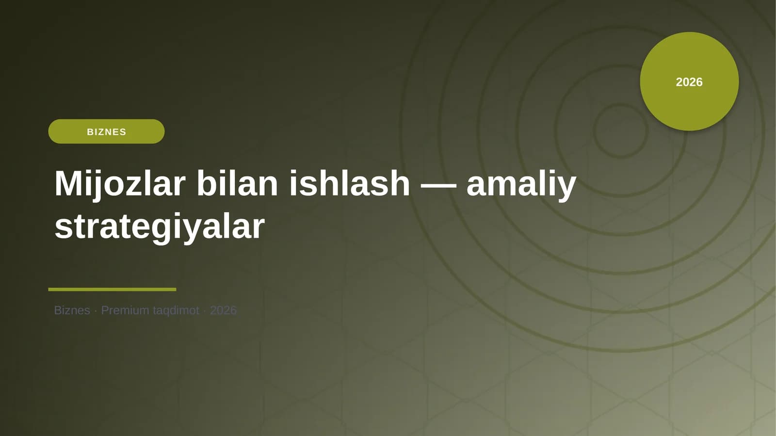 Mijozlar bilan ishlash — amaliy strategiyalar