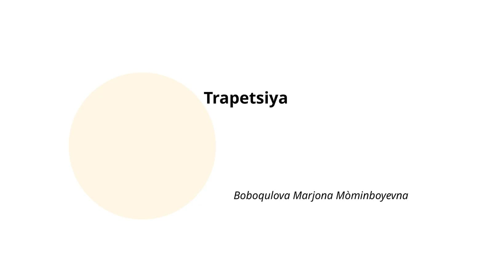 Trapetsiya