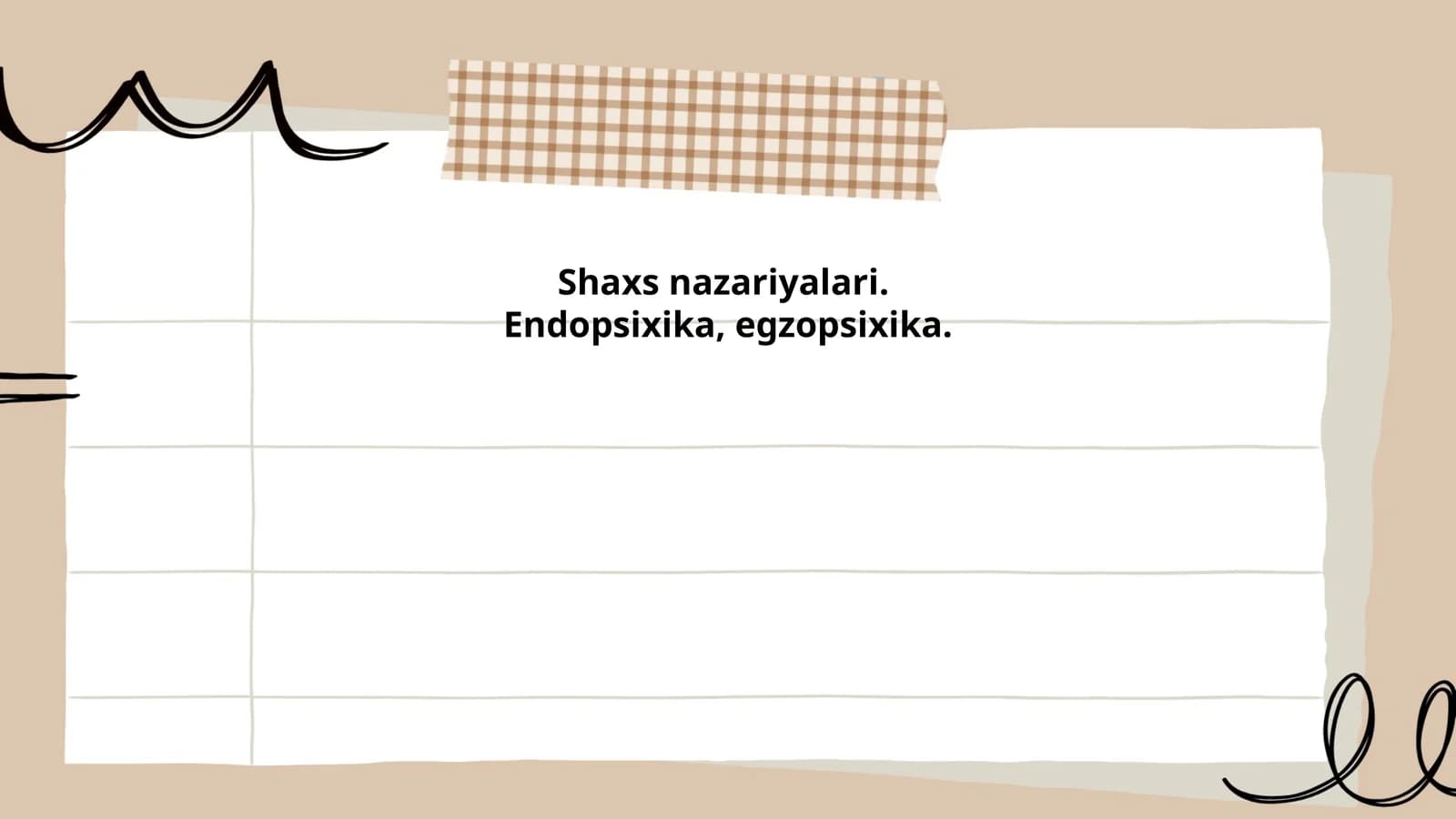 Shaxs nazariyalari