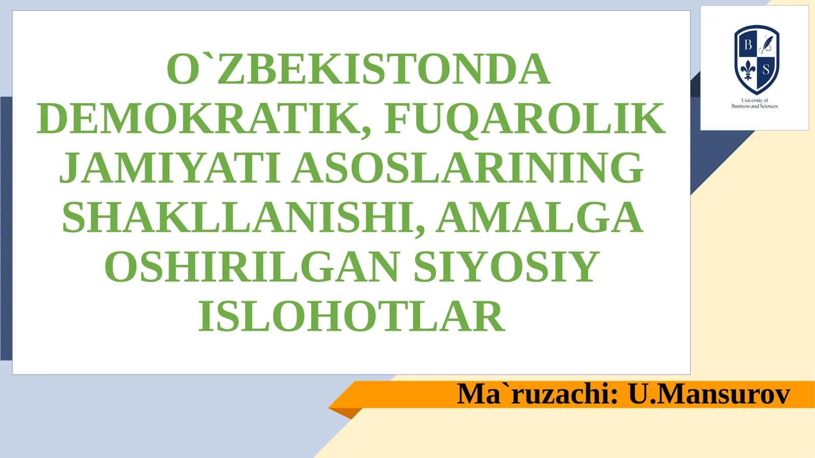 O`zbekistonda Demokratik, Fuqarolik Jamiyati Asoslarining Shakllanishi, Amalga Oshirilgan Siyosiy Ishlotlar