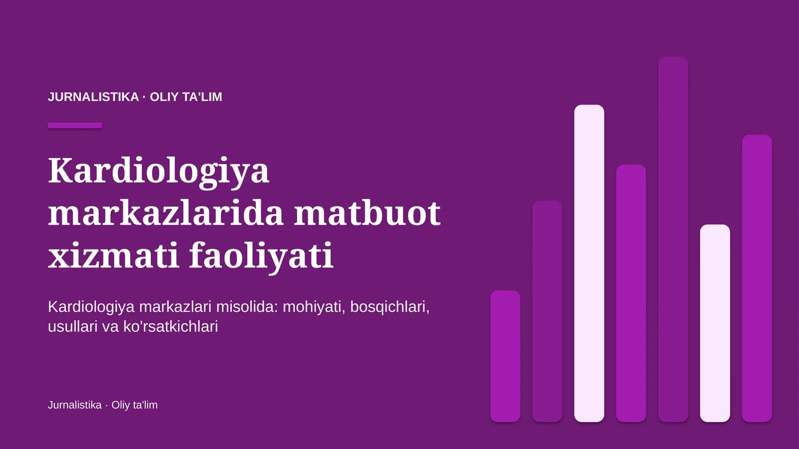 Kardiologiya markazlarida matbuot xizmati faoliyati