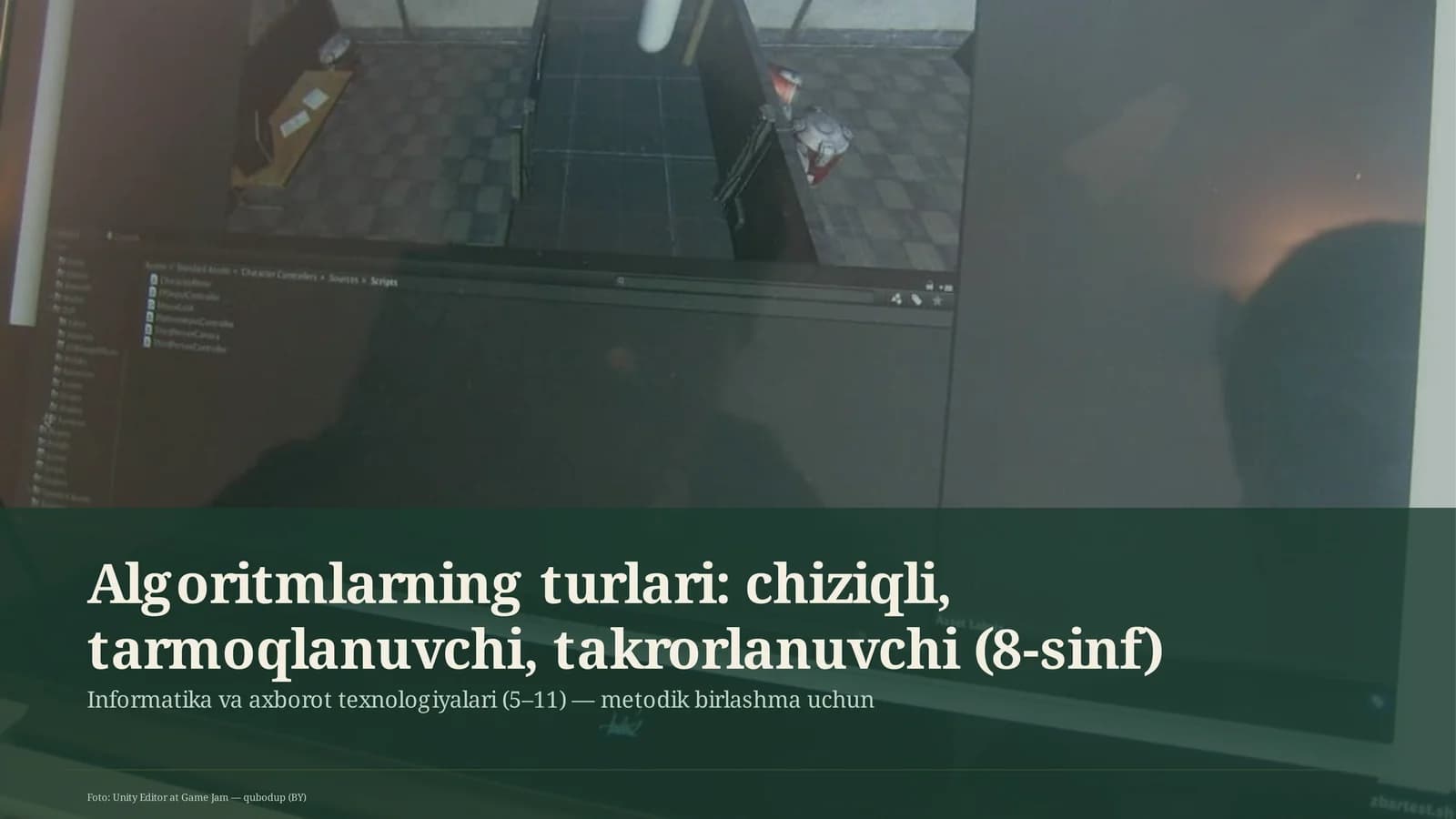 Algoritmlarning turlari: chiziqli, tarmoqlanuvchi, takrorlanuvchi (8-sinf)