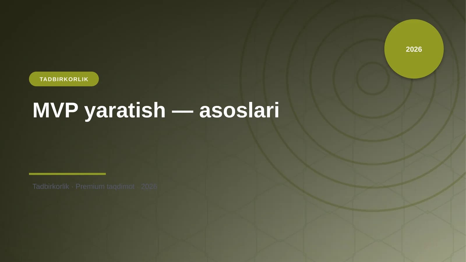 MVP yaratish — asoslari