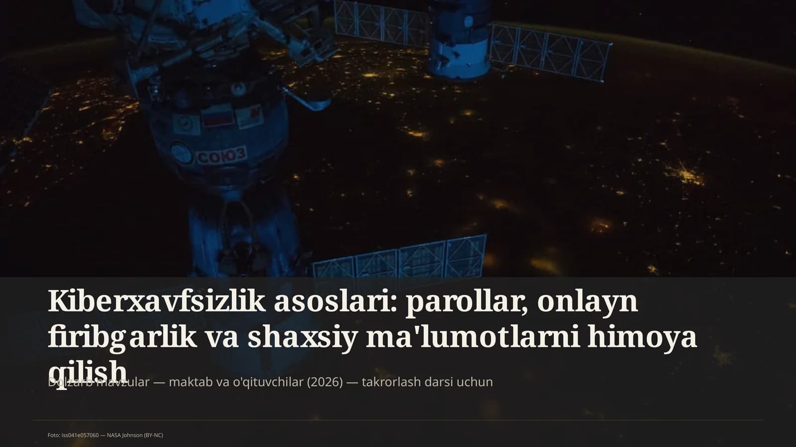 Dolzarb mavzular — maktab va o'qituvchilar