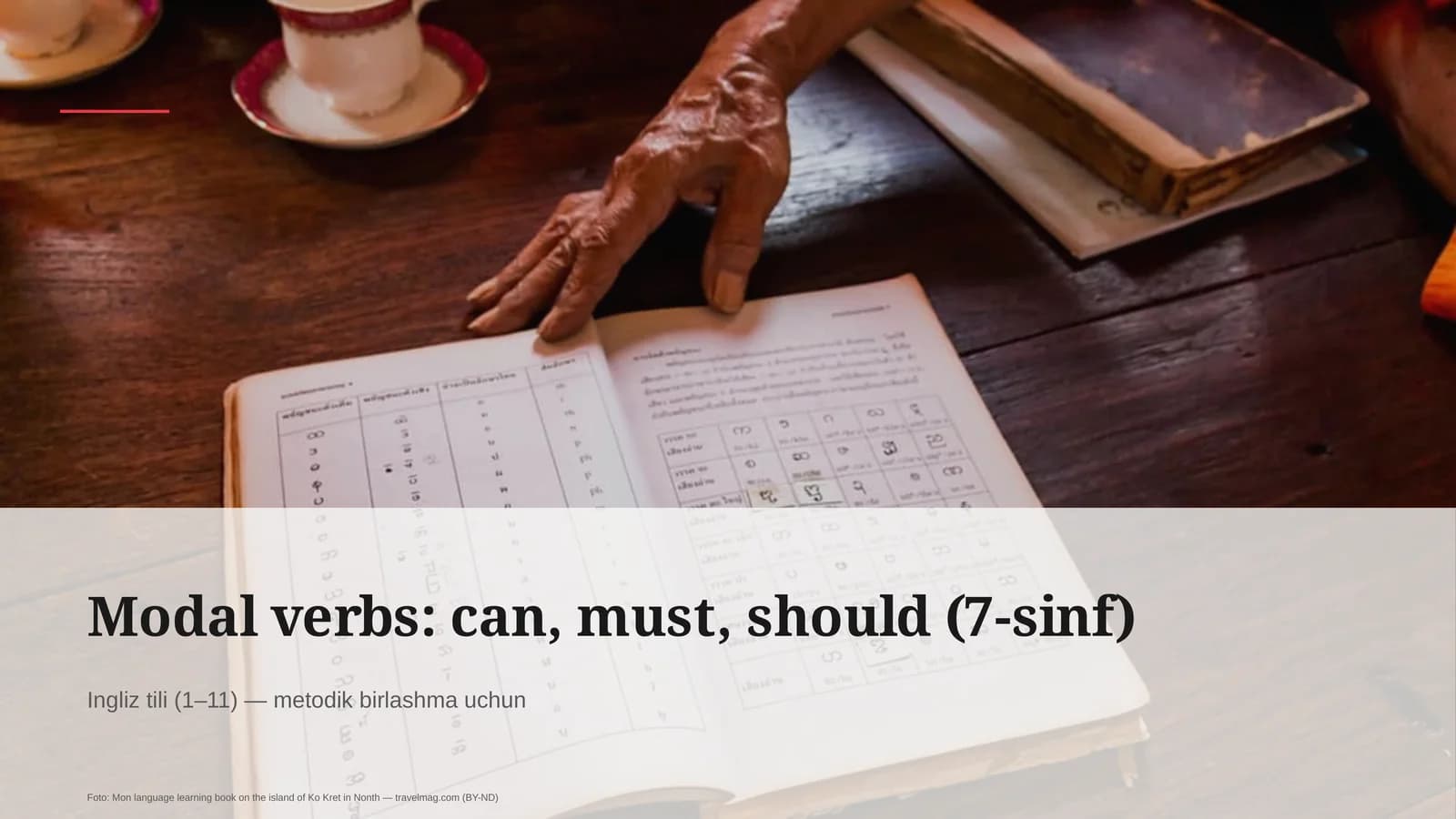 Modal verbs: can, must, should (7-sinf)