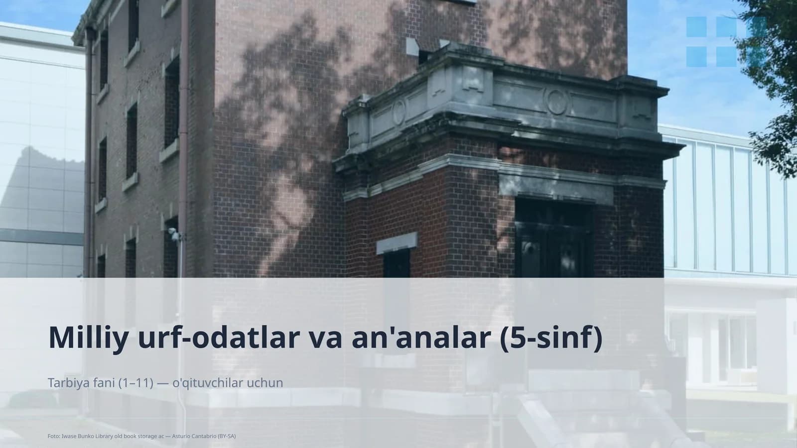Milliy urf-odatlar va an'analar (5-sinf)