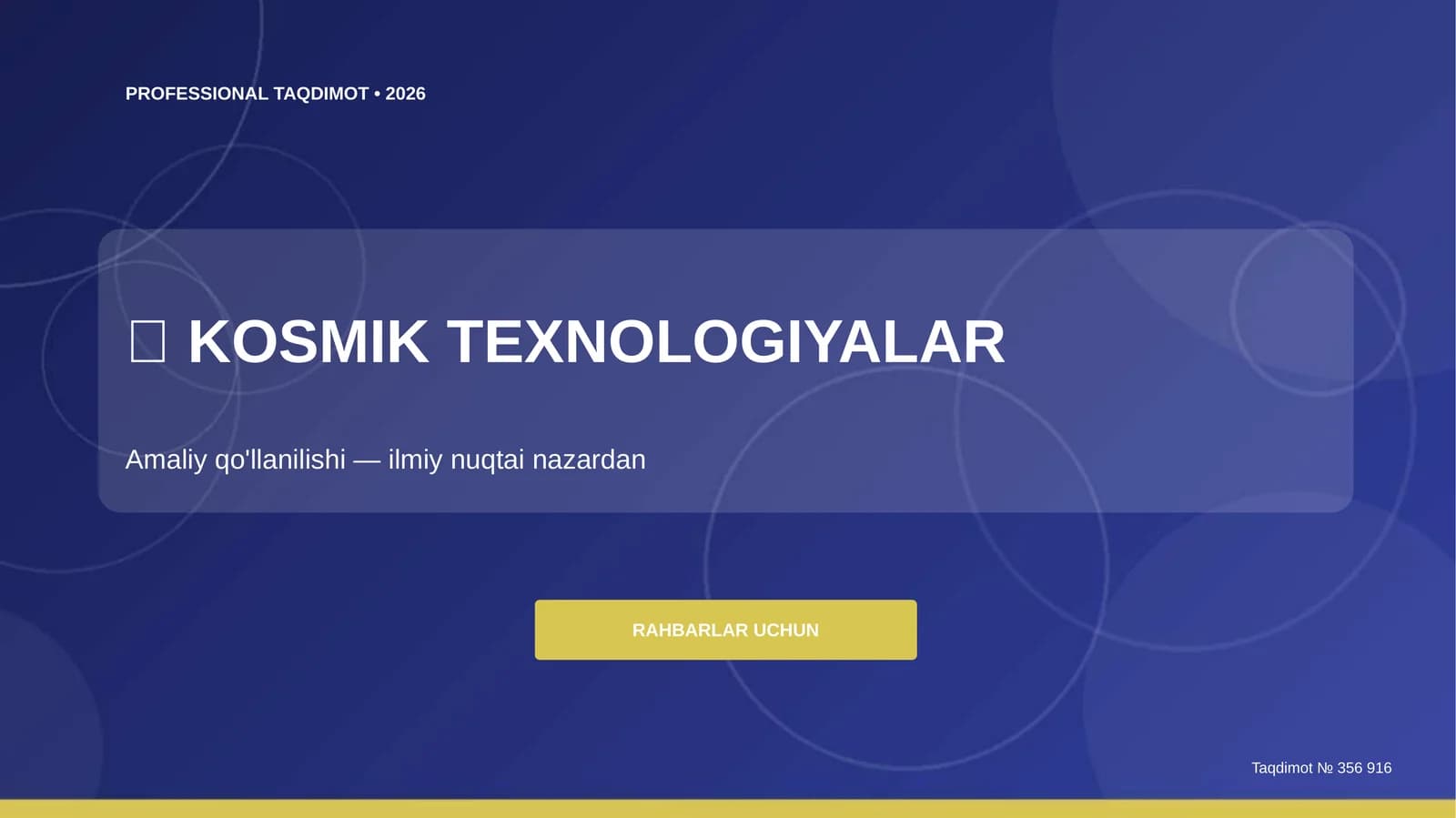 Kosmik texnologiyalar: amaliy qo'llanilishi (ilmiy nuqtai nazardan) [rahbarlar uchun]